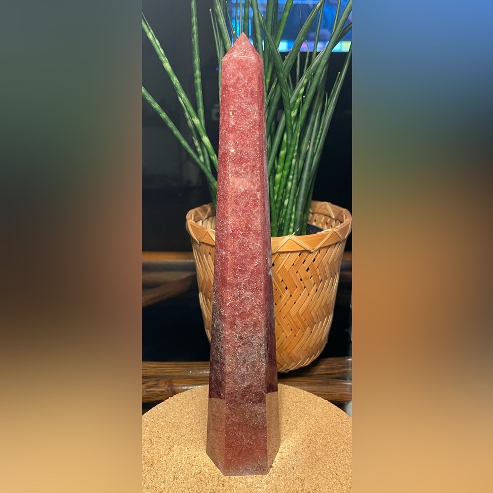 Strawberry Quartz Obelisk Tower